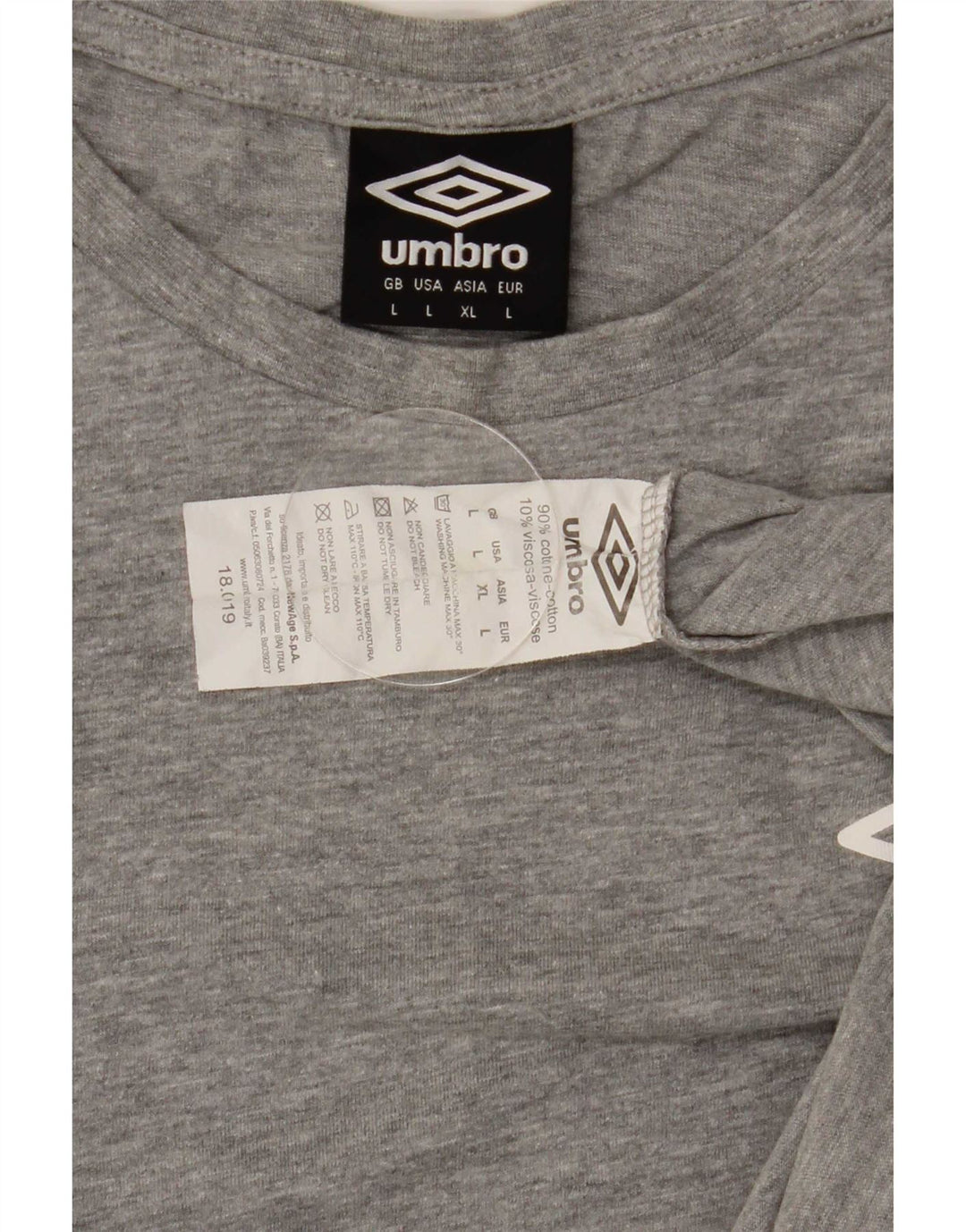 Umbro Camiseta Masculina Top Grande Algodão Cinza