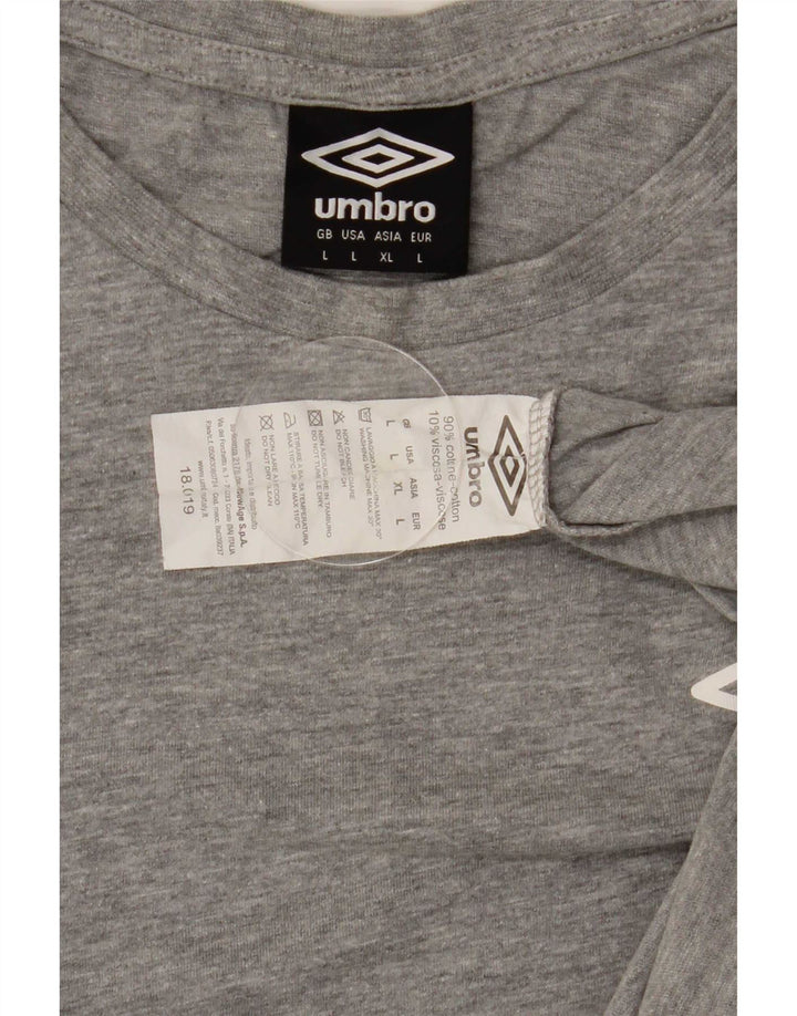 Umbro Camiseta Masculina Top Grande Algodão Cinza