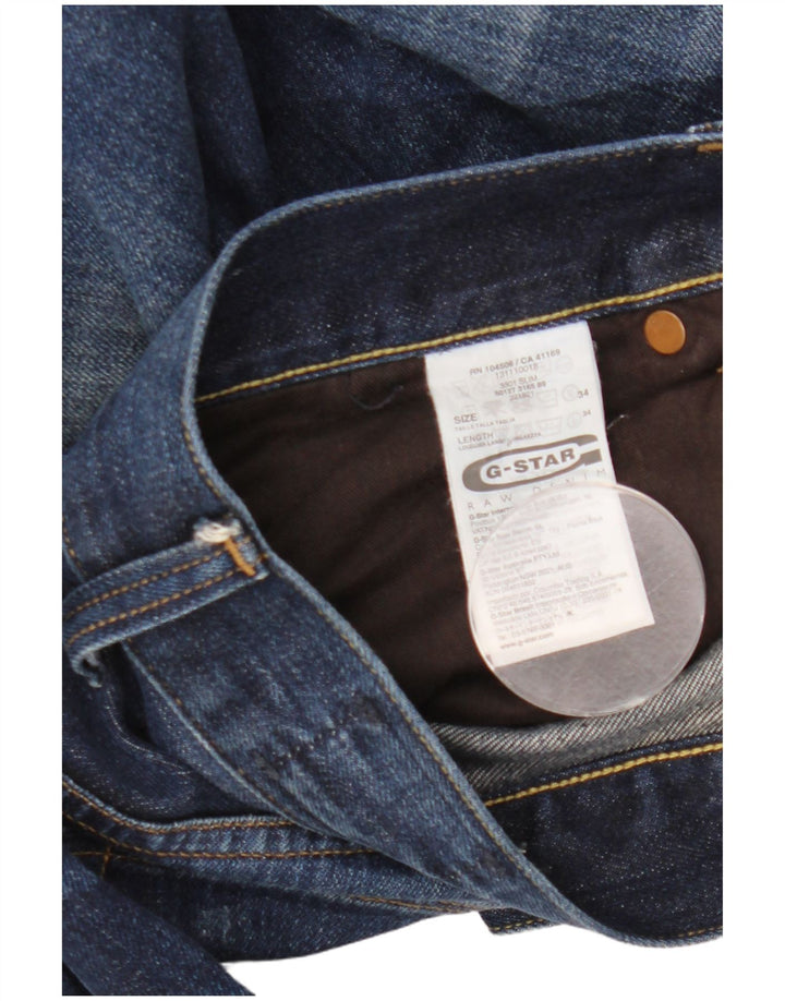 G-Star Masculino Slim Jeans W34 L34 Azul Algodão