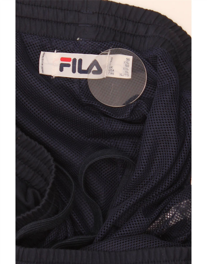 Calça de treino masculina Fila 2XL azul marinho colorblock