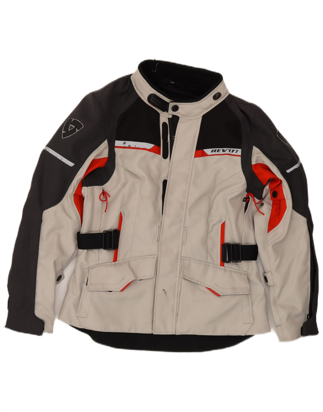 Rev'it Mens UK 36 Poliéster Colorblock Cinza Pequeno