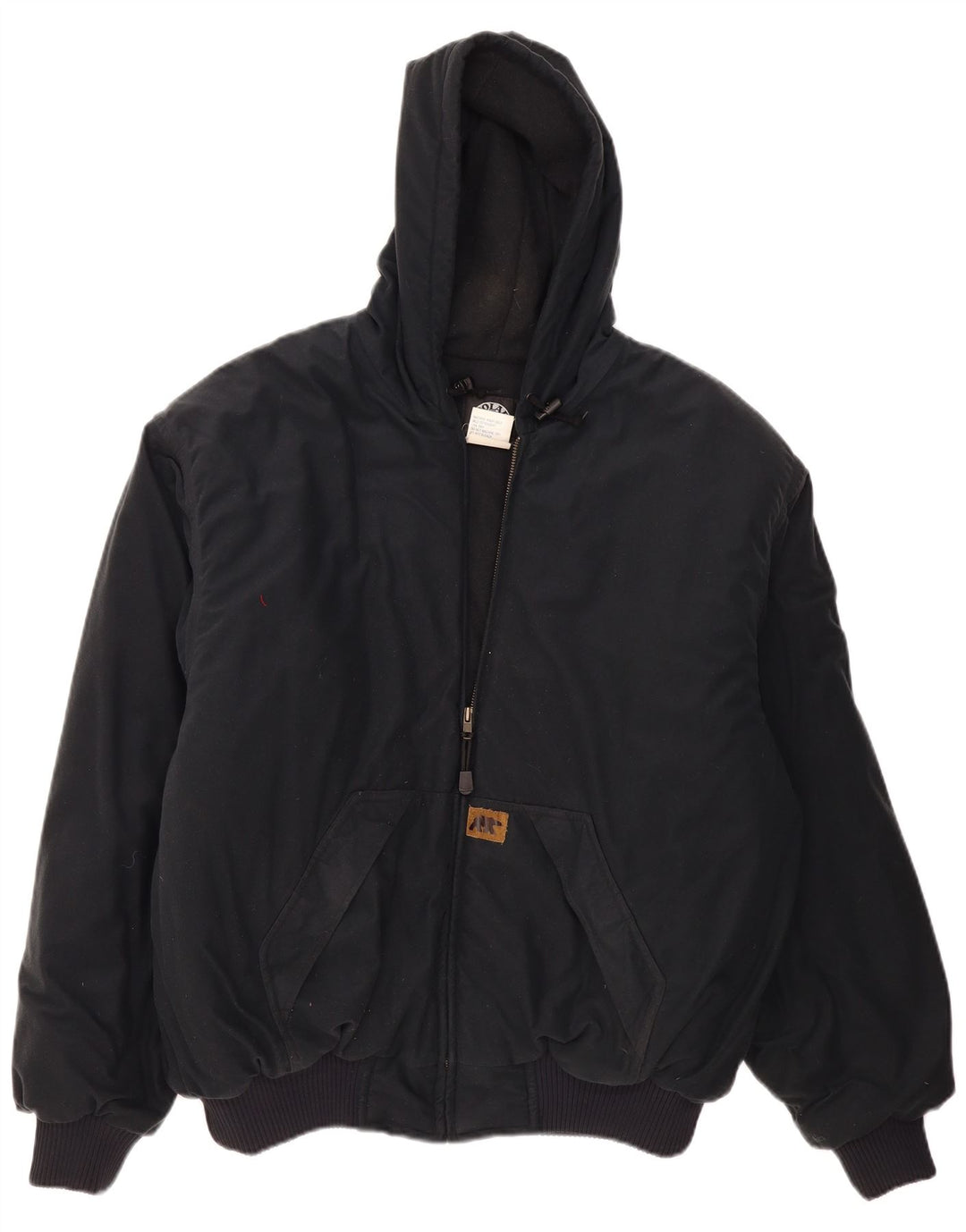 Jaqueta acolchoada com capuz masculina Polar King UK 42 XL poliéster azul marinho