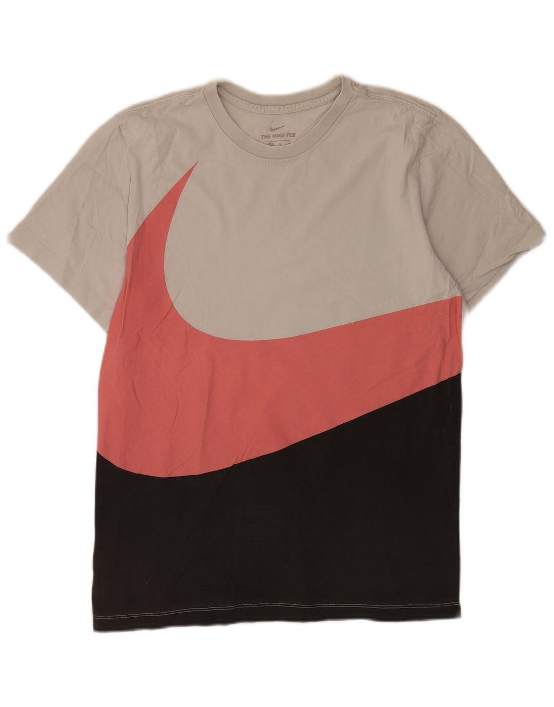 Camiseta masculina Nike grande bloco colorido cinza