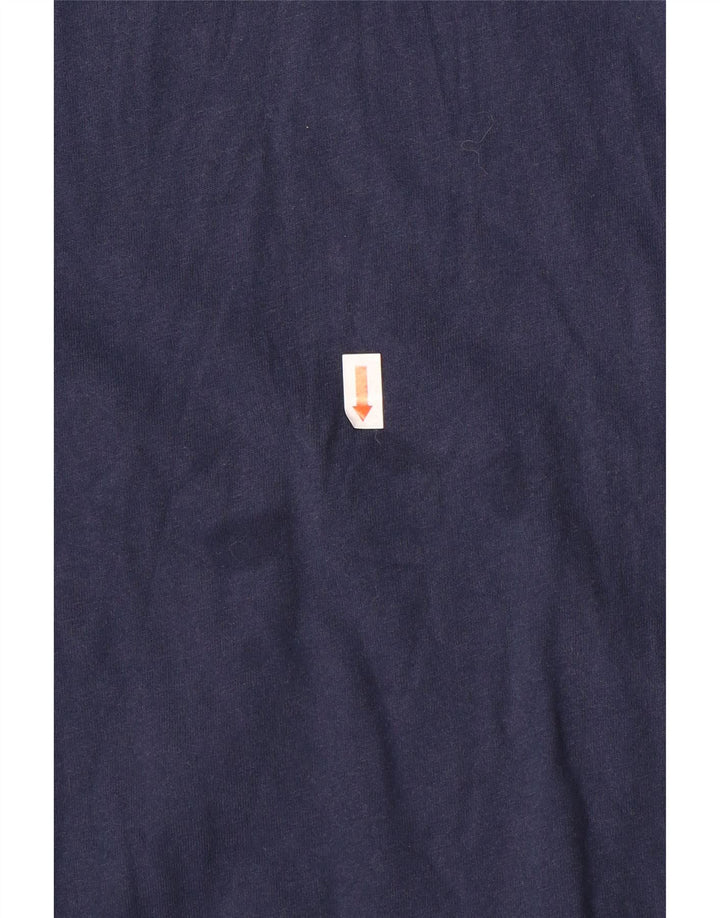 Tommy Hilfiger Camiseta masculina gráfica de manga comprida grande bloco colorido azul marinho