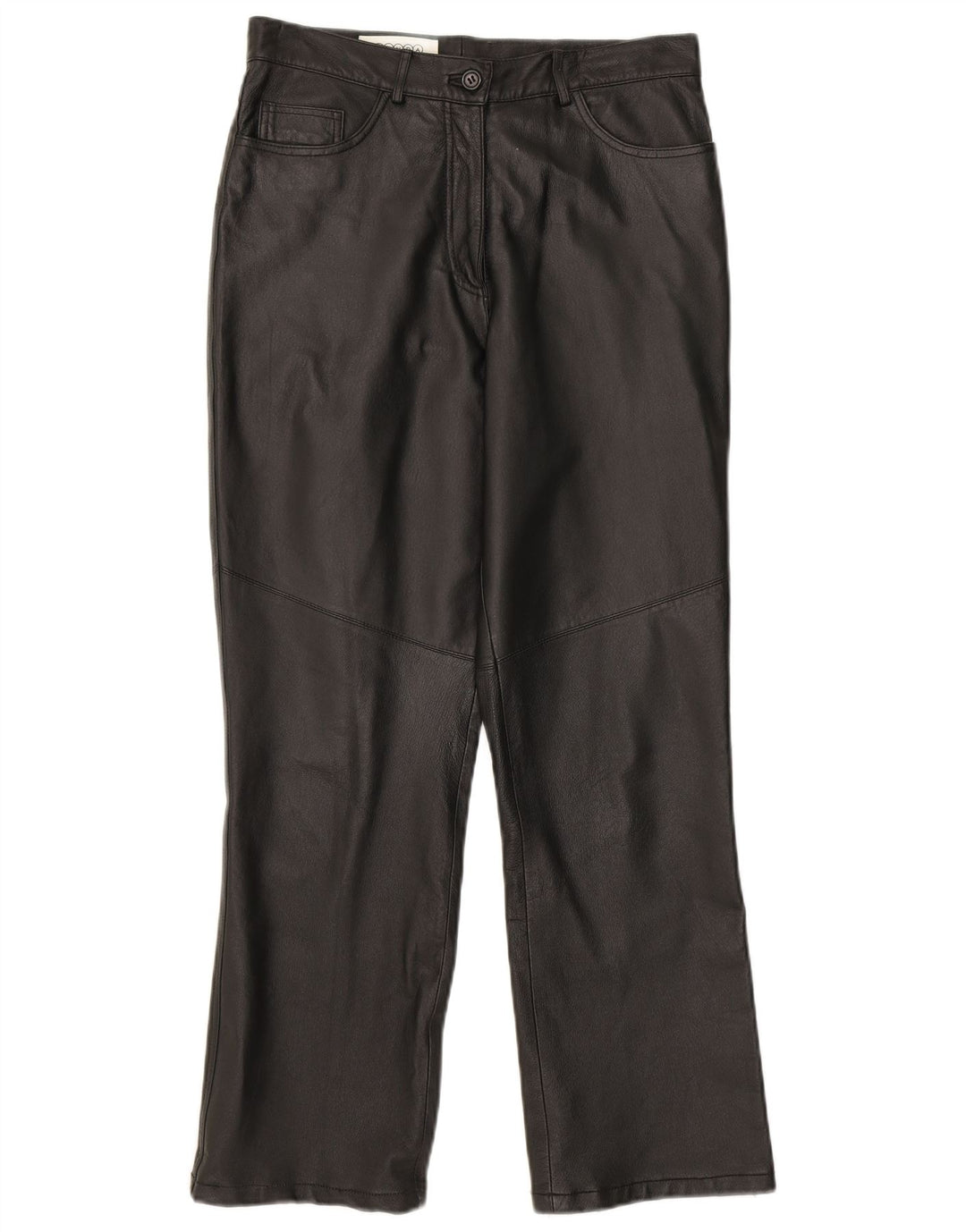 Calça feminina reta de couro C&A W29 L28 couro preto