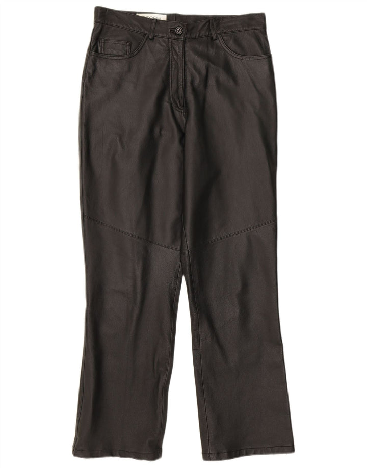 Calça feminina reta de couro C&A W29 L28 couro preto