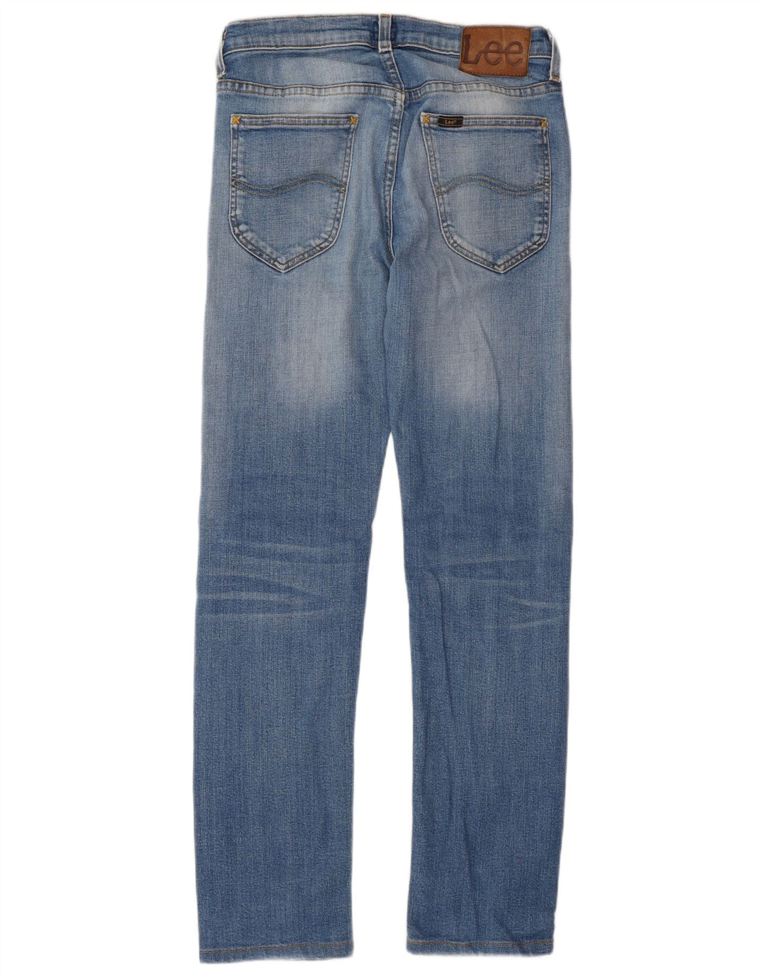 Lee Womens Daren Straight Jeans W28 L32 Azul Algodão