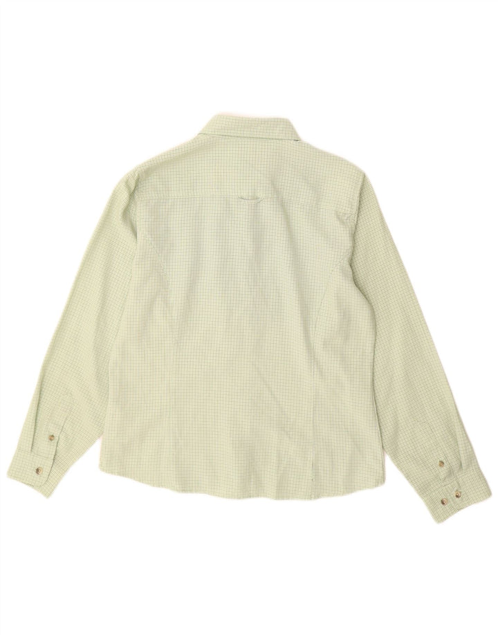 Camisa Columbia Feminina UK 14 Médio Verde Xadrez Modal
