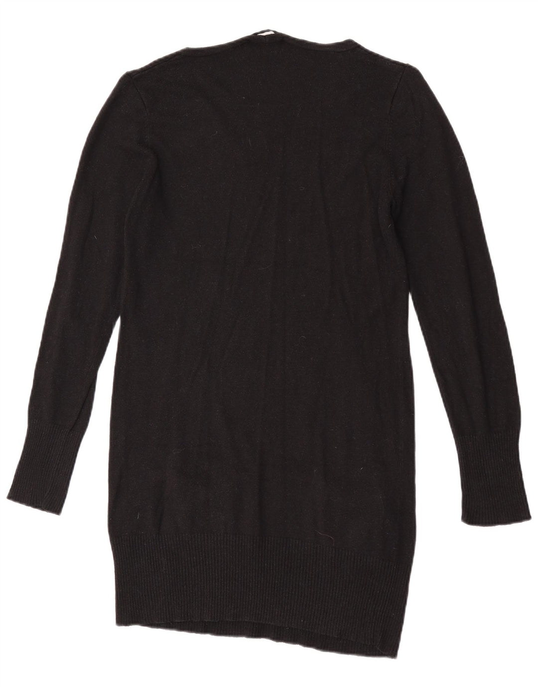 Suéter feminino Marks & Spencer Longline com decote em V Reino Unido 14 médio preto