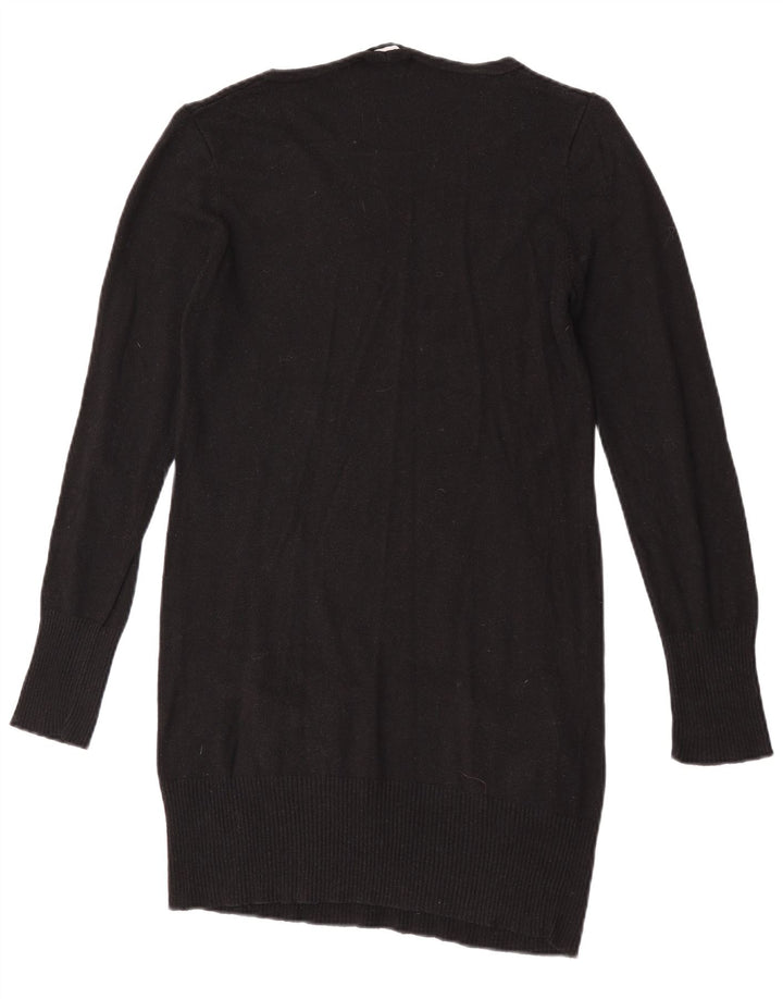Suéter feminino Marks & Spencer Longline com decote em V Reino Unido 14 médio preto