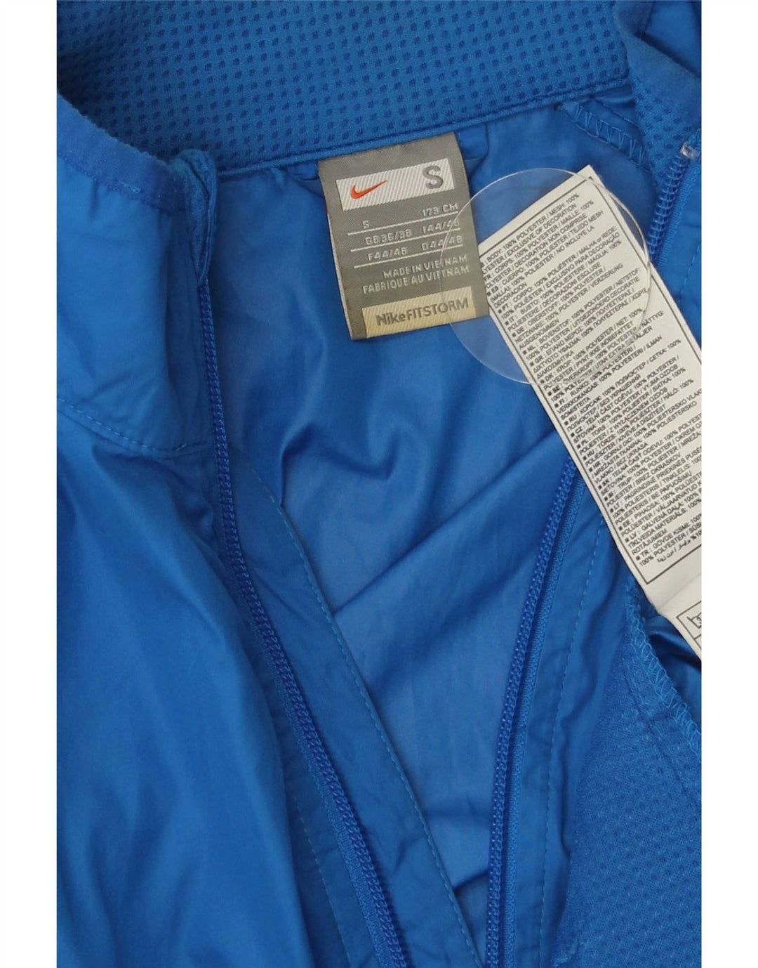 Nike Mens Tracksuit Top Jacket UK 36/38 Pequeno Azul Poliéster