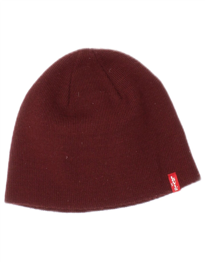 Gorro Feminino Levi's Pequeno/Médio Bordô Acrílico