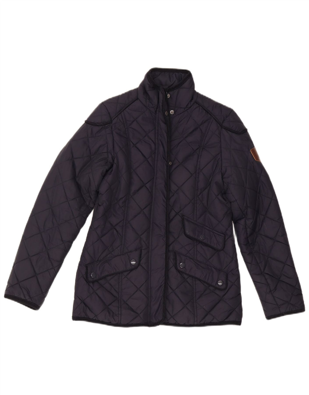 Jaqueta acolchoada feminina Puffa UK 6 XS azul marinho poliamida
