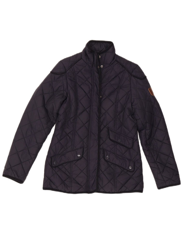 Jaqueta acolchoada feminina Puffa UK 6 XS azul marinho poliamida