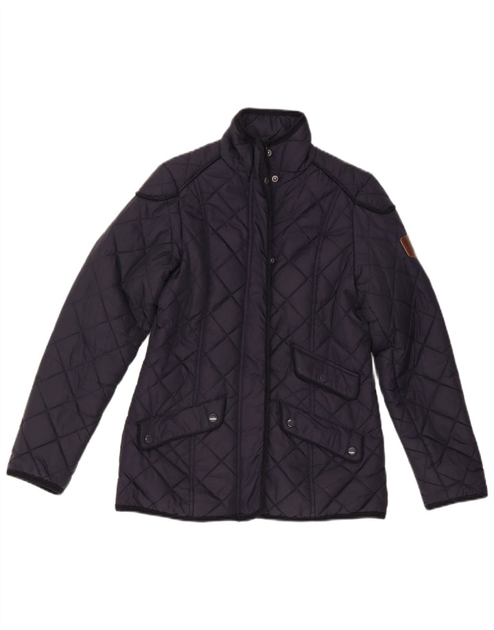 Jaqueta acolchoada feminina Puffa UK 6 XS azul marinho poliamida