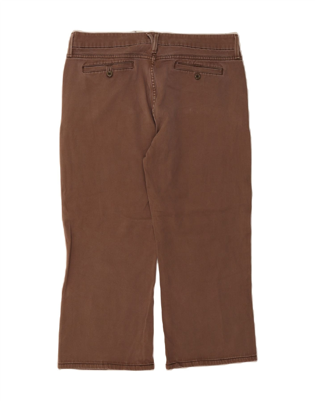 LEVI'S Womens Straight Cropped Trousers US 14 XL W36 L24 Brown Cotton Vintage Levi's and Second-Hand Levi's from Messina Hembry 