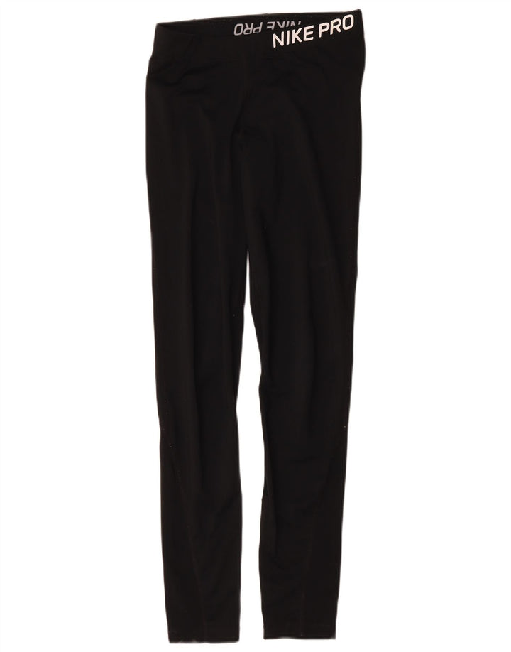 Leggings Nike Femininas Graphic UK 12 Médio Algodão Preto