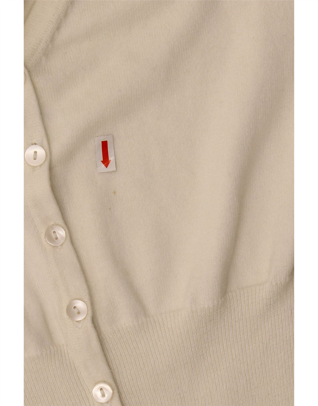 Cardigã feminino MONSOON manga 3/4 Reino Unido 12 algodão branco médio