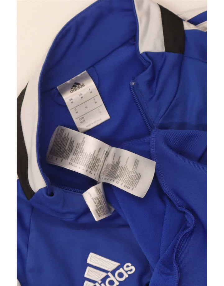 Adidas Mens Graphic Tracksuit Top Jacket Médio Azul Colorblock Poliéster
