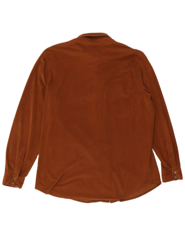 Blusa feminina de veludo country casuals IT 42/44 médio marrom triacetato