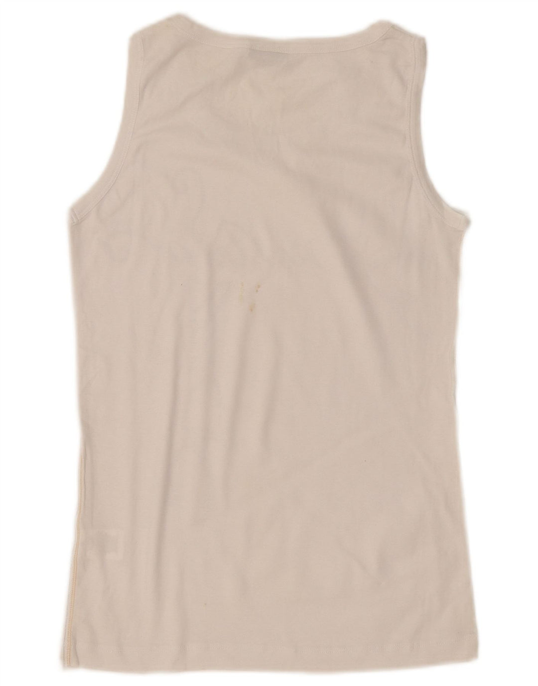 Diadora Womens Graphic Vest Top UK 12 Médio Algodão Branco