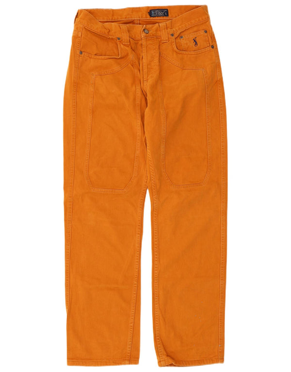 Jeans retos masculinos Jeckerson W36 L31 algodão laranja