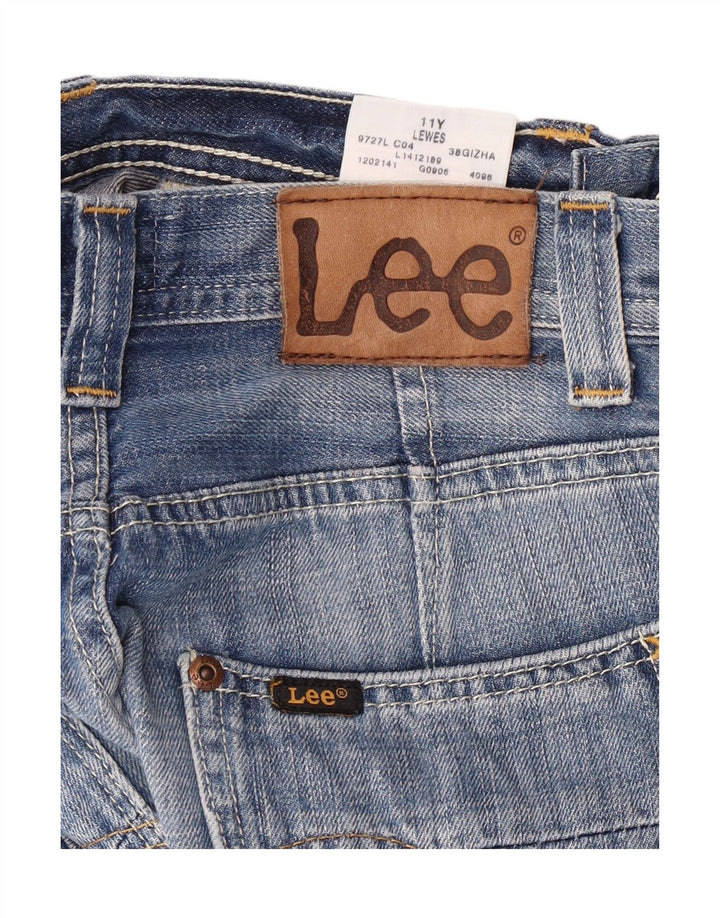 Shorts jeans LEE Boys 10-11 anos W24 azul algodão
