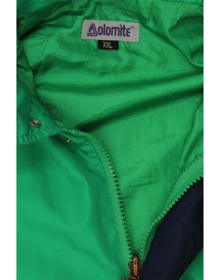 Jaqueta de chuva feminina com capuz Dolomite UK 44 2XL poliéster colorblock verde