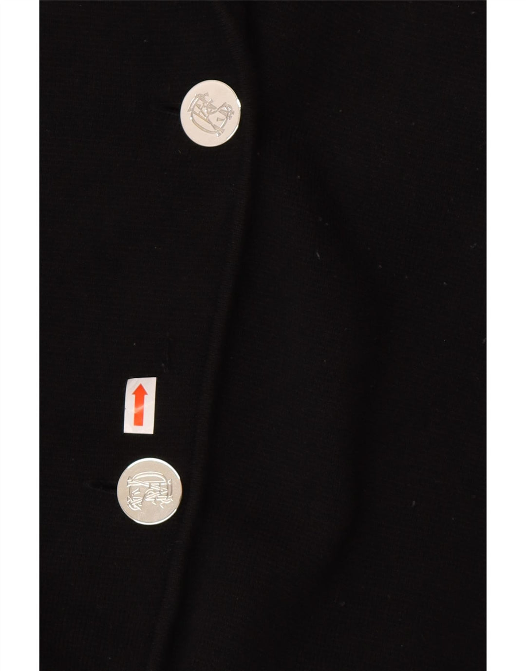 Jaqueta blazer feminina de 3 botões CHAPS Reino Unido 14 algodão preto médio