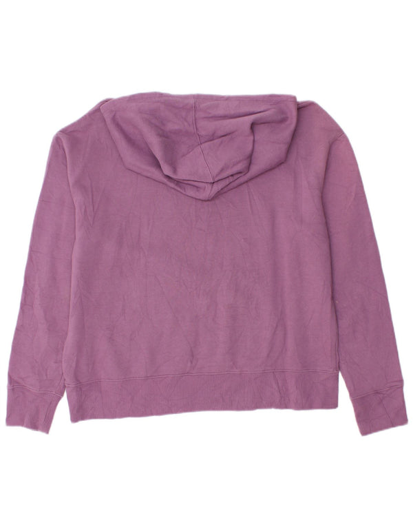 Jumper feminino com capuz gráfico Champion UK 10 pequeno algodão roxo