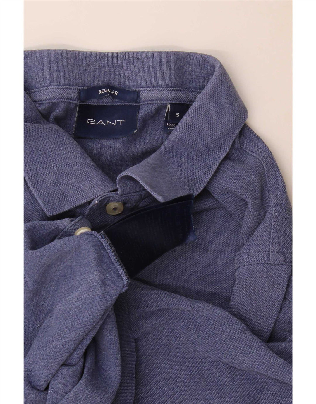 Camisa polo masculina Gant Regular Fit pequena azul