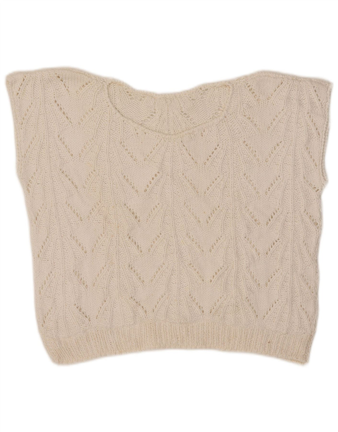 Regata feminina vintage com colete curto UK 12 médio branco