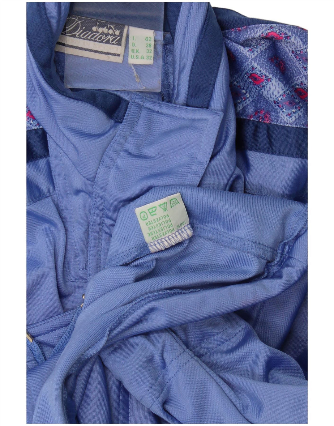 Diadora Womens Oversized Tracksuit Top Jacket IT 42 Médio Azul Floral