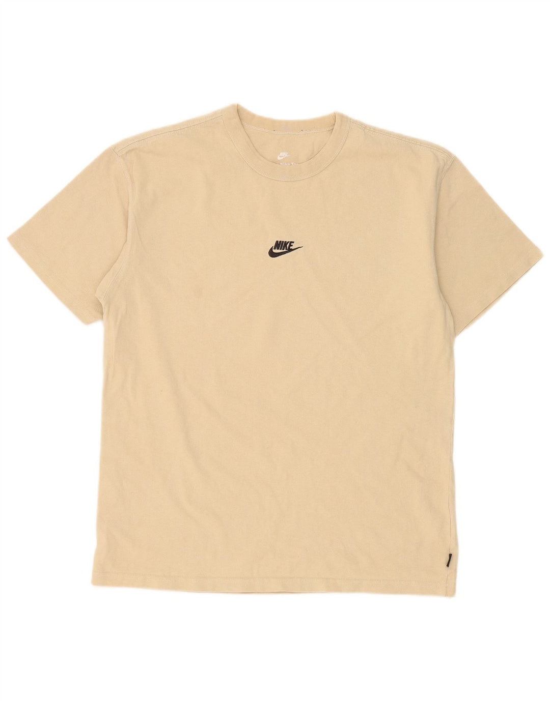 Camiseta masculina Nike Loose Fit Top de algodão bege médio