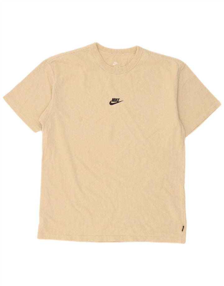 Camiseta masculina Nike Loose Fit Top de algodão bege médio