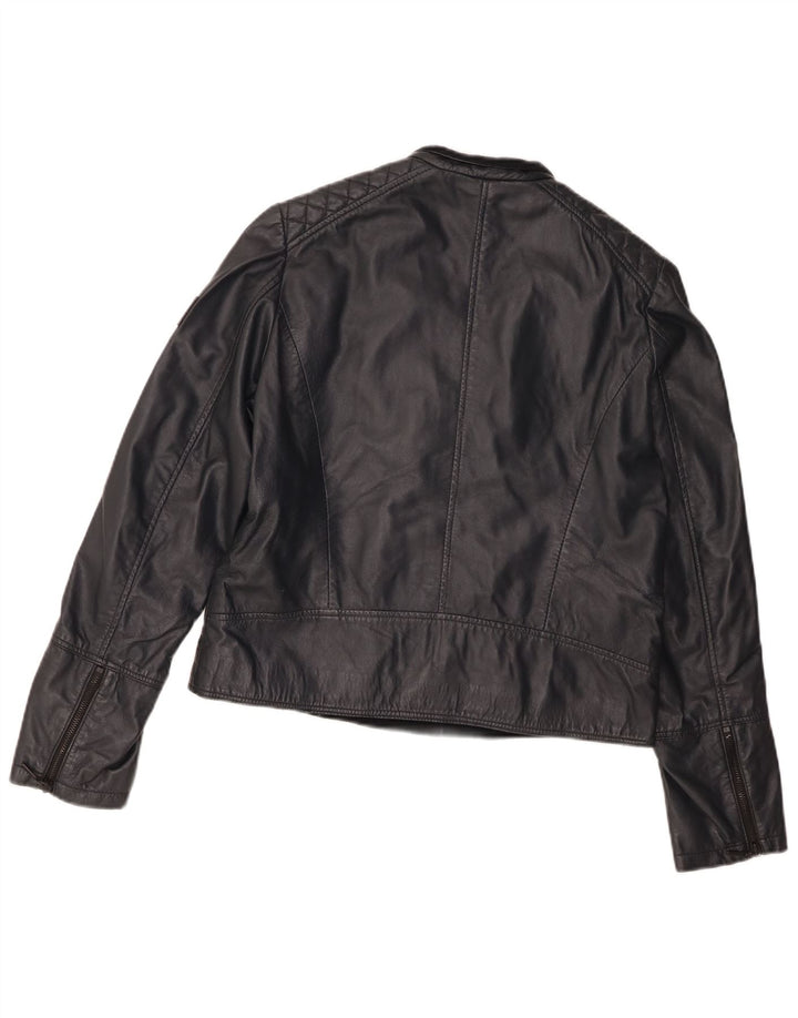 Jaqueta feminina de couro para motociclista Frieda & Freddies IT 42 couro preto médio