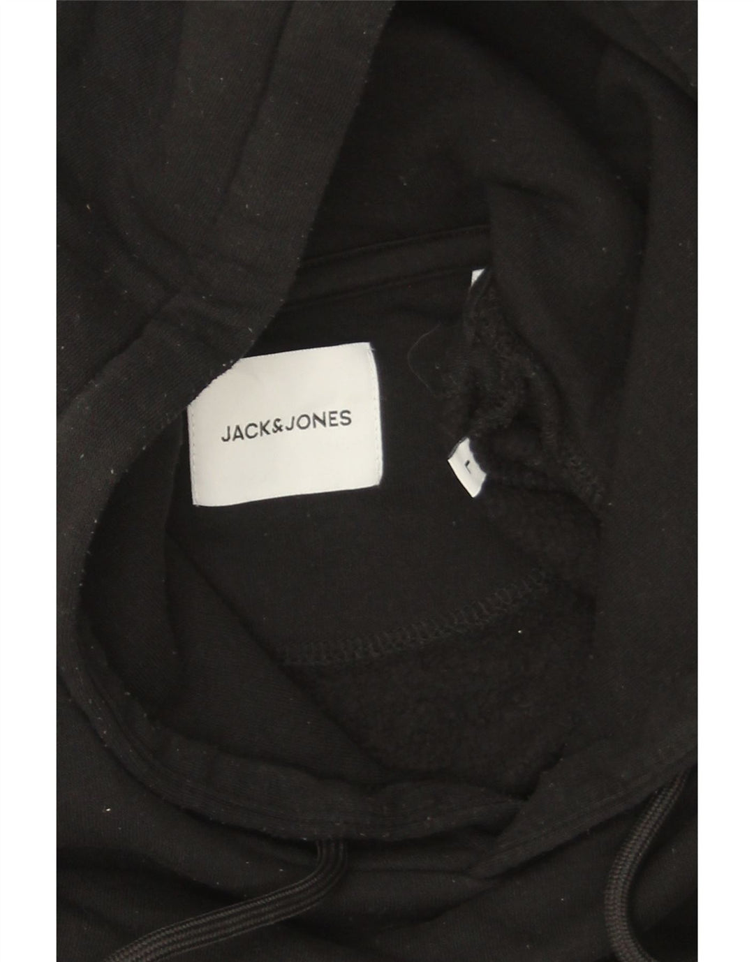 Jack & Jones moletom com capuz masculino grande poliéster preto