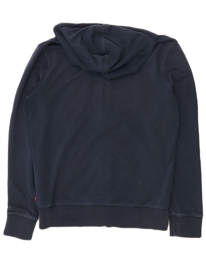 Suéter masculino com capuz e zíper gráfico LEVI'S médio algodão azul marinho