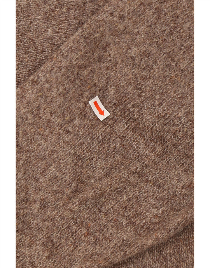 Suéter masculino KAPPA com gola redonda 2XL lã manchada marrom