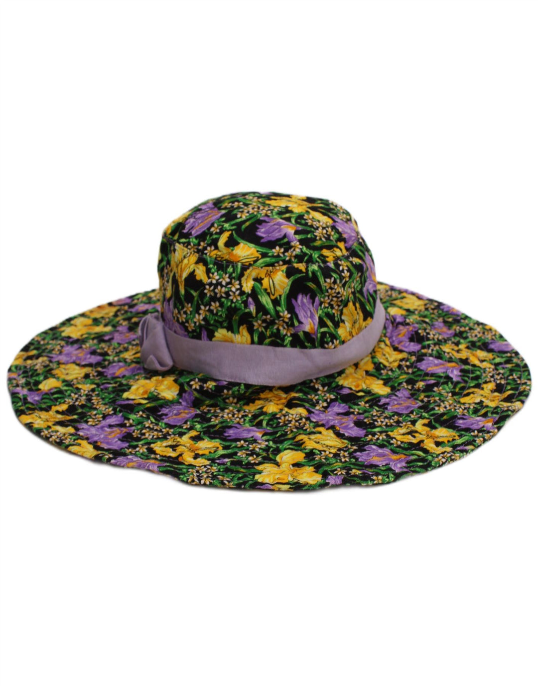 Chapéu balde feminino Guess com estampa gráfica, médio, multicolorido, floral, algodão, boêmio