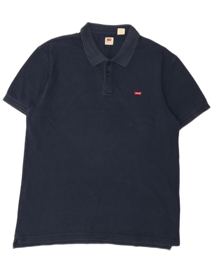 Camisa polo masculina Levi's grande algodão azul marinho