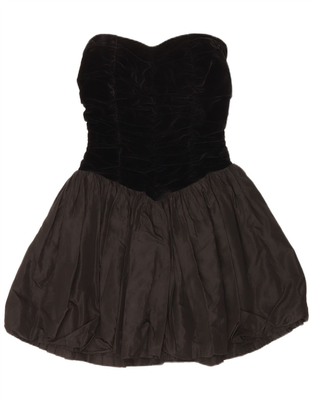 Vestido feminino Aria sem alças UK 10 pequeno bloco colorido preto