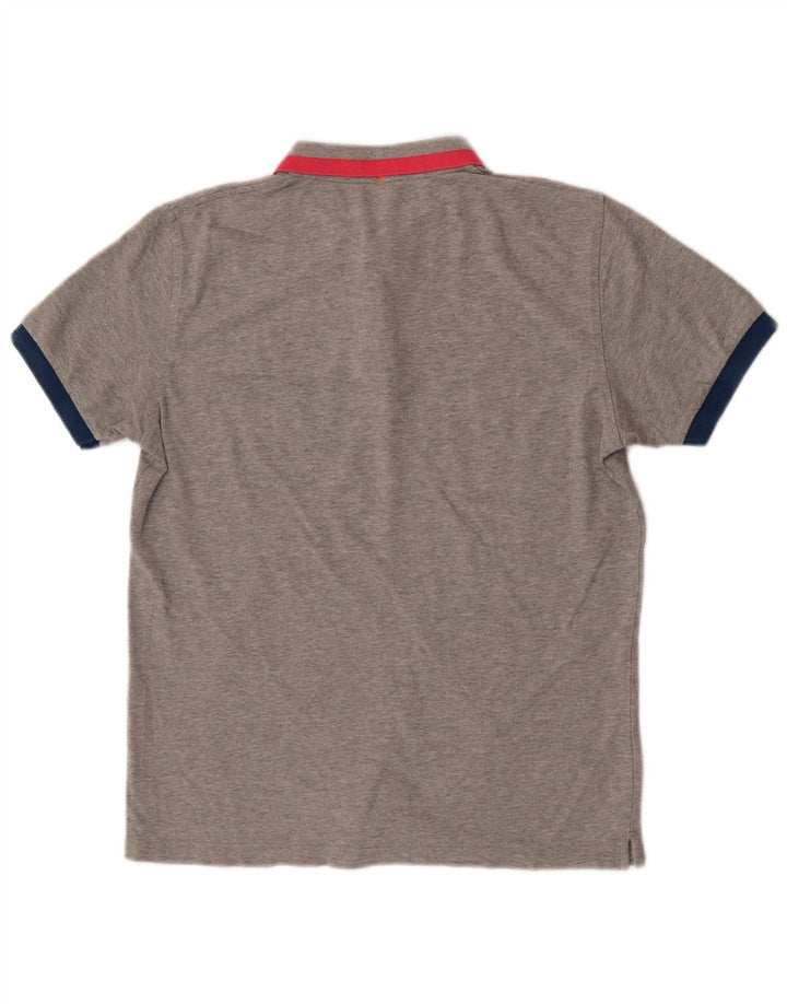 Camisa polo masculina Sun68 cinza médio manchado