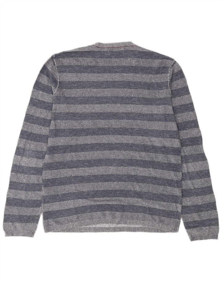Suéter masculino Jack & Jones com gola redonda listrado azul marinho médio
