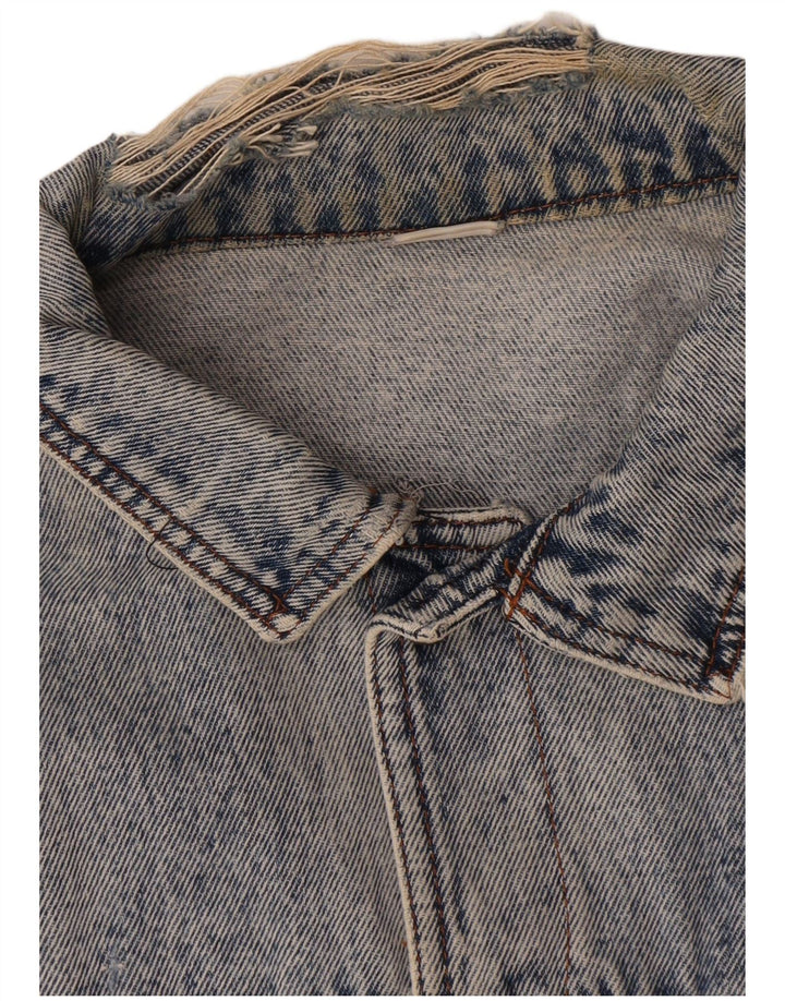Jaqueta jeans masculina vintage UK 38 algodão azul médio