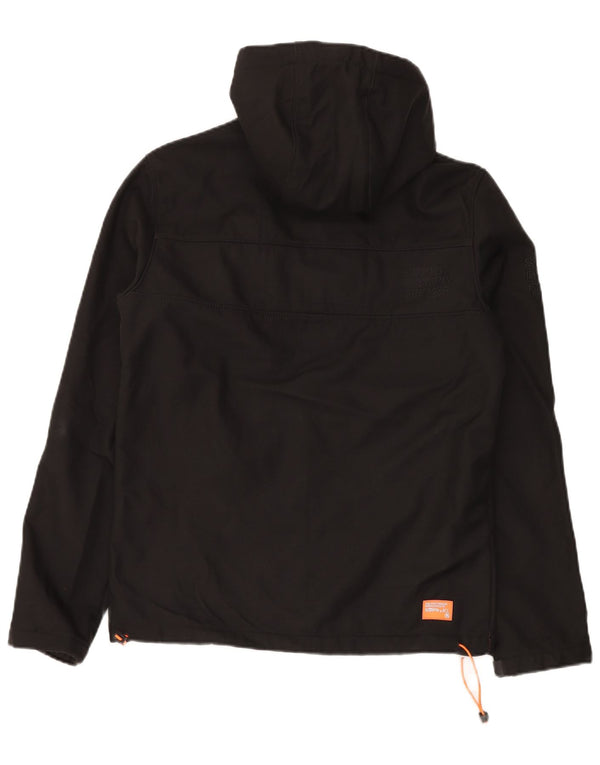 Jaqueta corta-vento masculina SUPERDRY The Windtrekker com capuz Reino Unido 38 médio preto