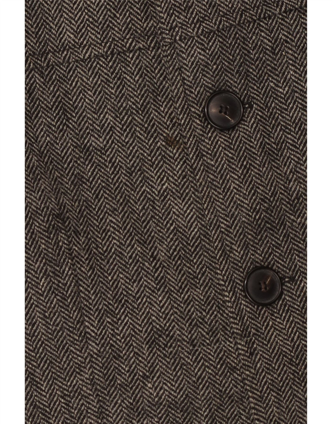 Sobretudo masculino Zara Longline Classic Fit UK 40 grande espinha de peixe cinza