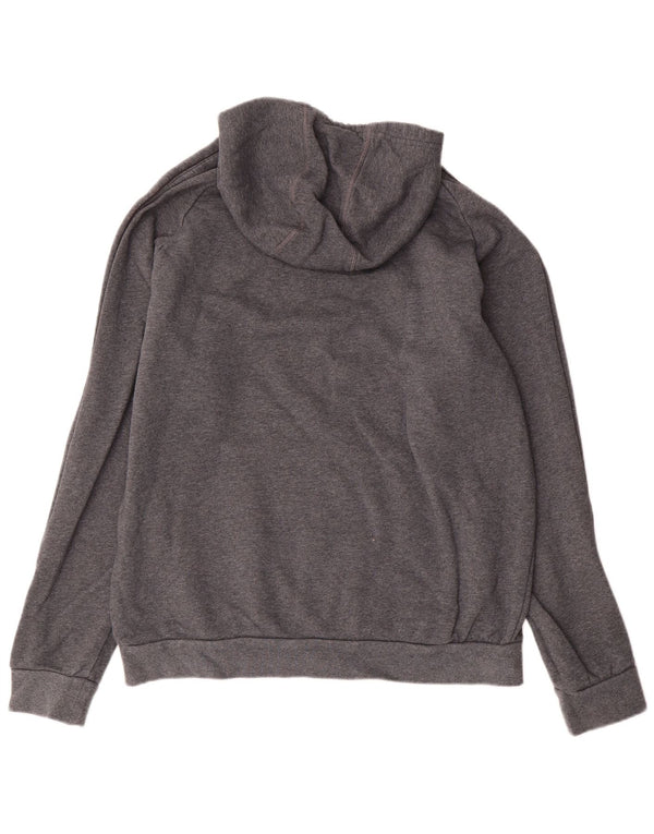 Adidas Mens Hoodie Jumper Grande Algodão Cinza