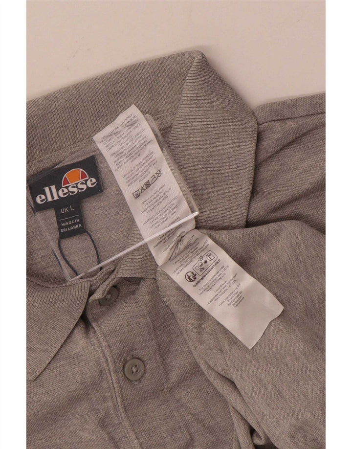 Camisa polo feminina Ellesse UK 16 grande algodão cinza
