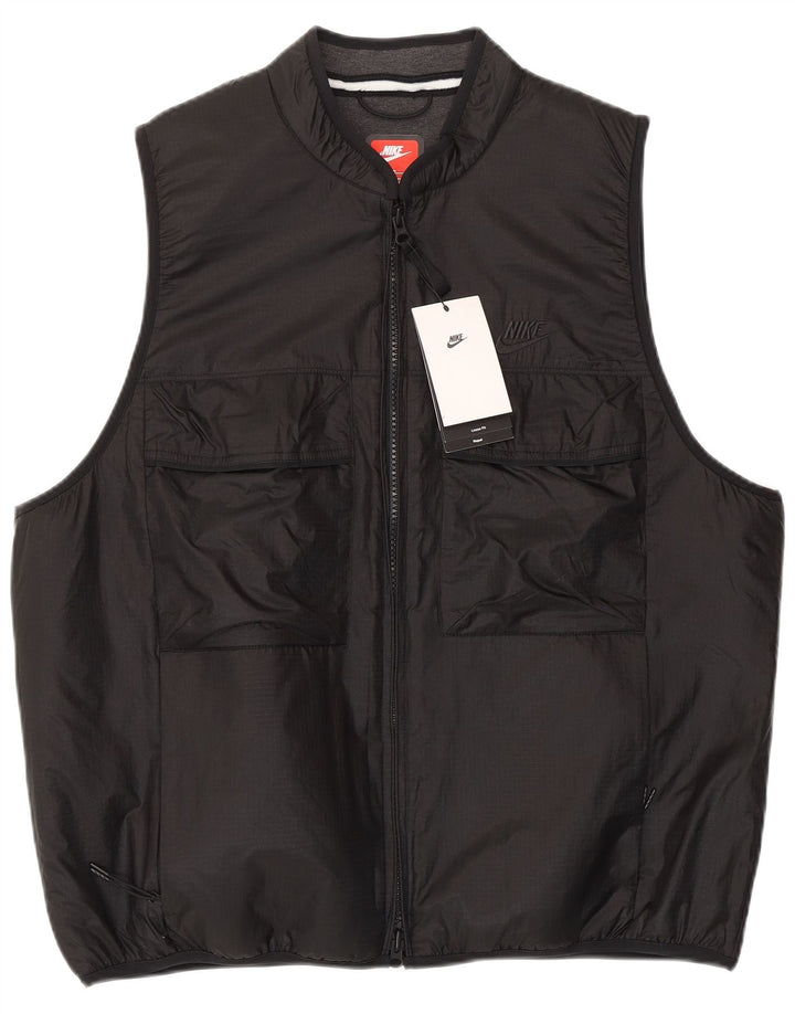 Colete acolchoado masculino Nike UK 38 médio preto nylon